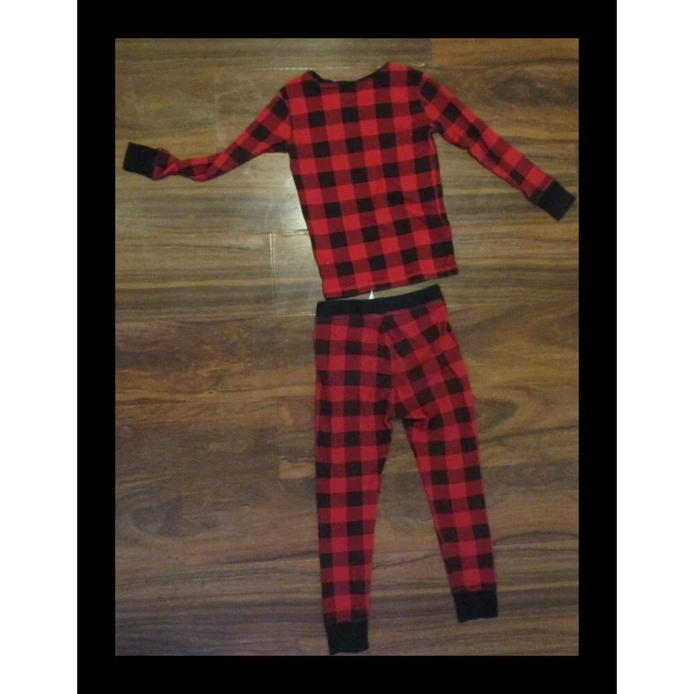 Gap Kids Size 8 Red & Black Plaid Pajama Set
